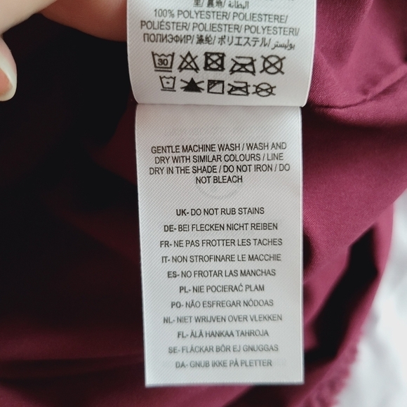 Boden Burgundy Elgin Borg Fleece Toggle Jacket - Picture 10 of 12